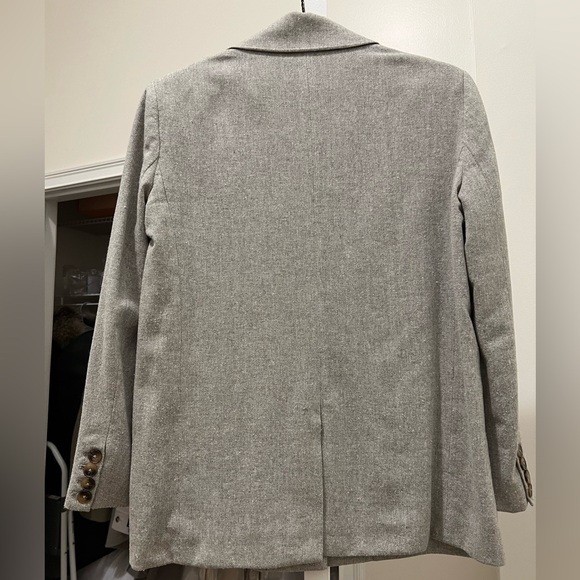 REFORMATION CATRINA BLAZER IN LIGHT GREY - Picture 7 of 9